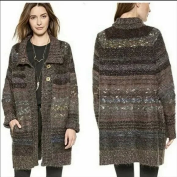 Free people Starlight Cardigan Brown Size Large - Picture 1 of 11